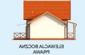 Projekt domu letniskowego OKLAHOMA 2  z poddaszem - elewacja 4