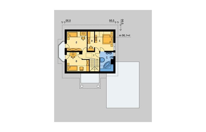 Projekt domu wolnostojącego LK&425 - poddasze