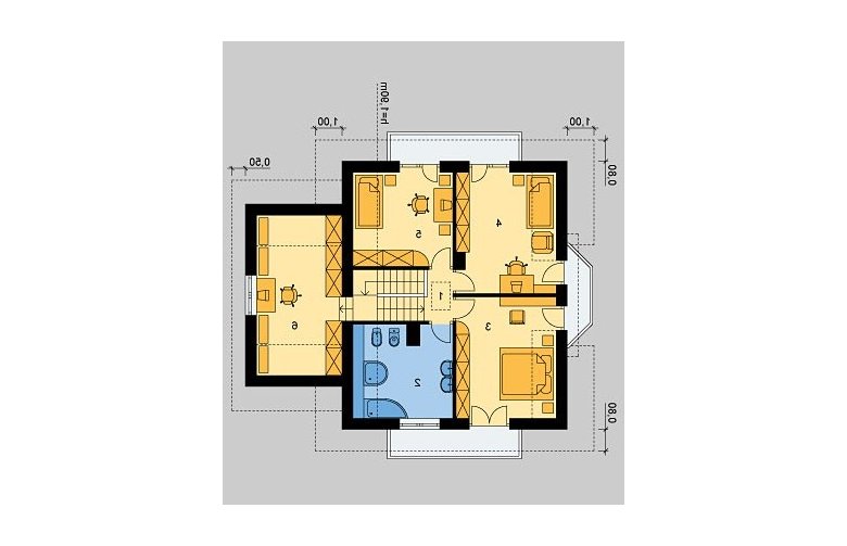 Projekt domu wolnostojącego LK&433 - poddasze