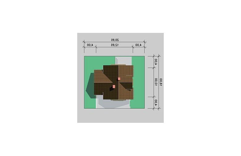 Projekt domu wolnostojącego LK&433 - Usytuowanie - wersja lustrzana