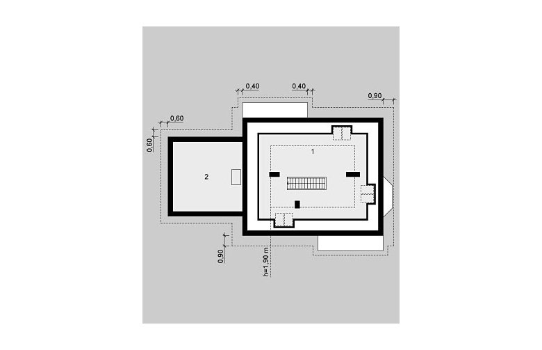 Projekt domu dwurodzinnego LK&447 - strych