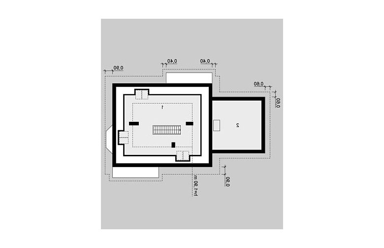 Projekt domu dwurodzinnego LK&447 - strych