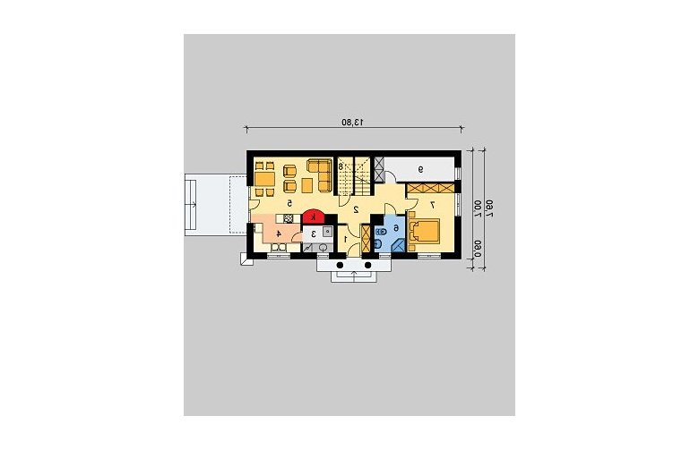 Projekt domu wolnostojącego LK&411 - parter