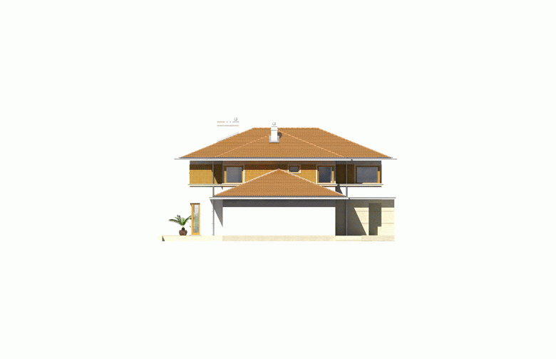 Projekt domu piętrowego Diego II G2 - elewacja 4