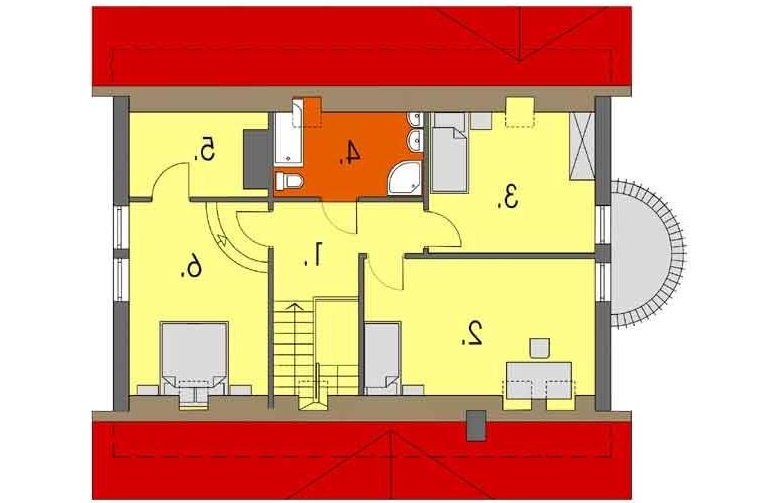 Projekt domu wolnostojącego Marysia - poddasze