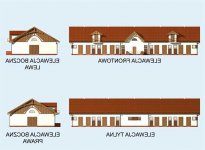 Elewacja projektu S22 stajnia dla koni - 16 boksów - 1 - wersja lustrzana
