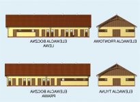 Elewacja projektu S21 Stajnia dla koni - 12 boksów - 1 - wersja lustrzana