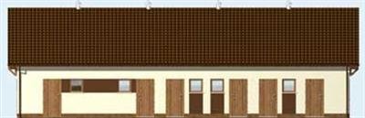 Elewacja projektu S20 Stajnia dla koni - 10 boksów - 3 - wersja lustrzana