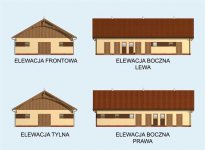 Elewacja projektu S19 Stajnia dla koni - 8 boksów - 1