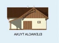Elewacja projektu S17 Stajnia dla koni - 4 boksy - 3 - wersja lustrzana