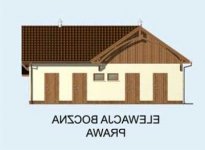 Elewacja projektu S17 Stajnia dla koni - 4 boksy - 4 - wersja lustrzana