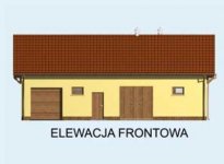 Elewacja projektu S18 stajnia dla koni - 4 boksy - 1