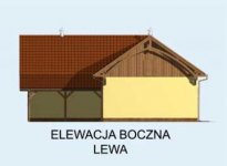Elewacja projektu S18 stajnia dla koni - 4 boksy - 2