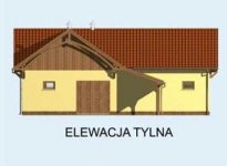 Elewacja projektu S18 stajnia dla koni - 4 boksy - 3