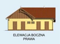 Elewacja projektu S18 stajnia dla koni - 4 boksy - 4