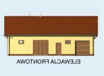 Elewacja projektu S18 stajnia dla koni - 4 boksy - 1 - wersja lustrzana