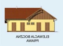 Elewacja projektu S18 stajnia dla koni - 4 boksy - 4 - wersja lustrzana