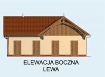 Elewacja projektu S16 Stajnia dla koni - 4 boksy - 2