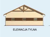 Elewacja projektu G163 garaż czterostanowiskowy z pomieszczeniami gospodarczymi - 3