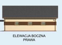 Elewacja projektu G163 garaż czterostanowiskowy z pomieszczeniami gospodarczymi - 4