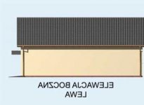 Elewacja projektu G163 garaż czterostanowiskowy z pomieszczeniami gospodarczymi - 2 - wersja lustrzana