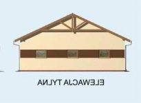 Elewacja projektu G163 garaż czterostanowiskowy z pomieszczeniami gospodarczymi - 3 - wersja lustrzana