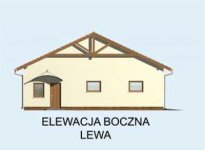 Elewacja projektu G164 garaż trzystanowiskowy z pomieszczeniami gospodarczymi - 2