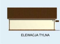 Elewacja projektu G164 garaż trzystanowiskowy z pomieszczeniami gospodarczymi - 3