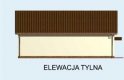 Projekt budynku gospodarczego G164 garaż trzystanowiskowy z pomieszczeniami gospodarczymi - elewacja 3