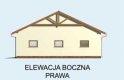 Projekt budynku gospodarczego G164 garaż trzystanowiskowy z pomieszczeniami gospodarczymi - elewacja 4