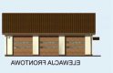 Projekt budynku gospodarczego G164 garaż trzystanowiskowy z pomieszczeniami gospodarczymi - elewacja 1