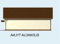 Elewacja projektu G164 garaż trzystanowiskowy z pomieszczeniami gospodarczymi - 3 - wersja lustrzana