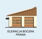 Elewacja projektu G161 garaż czterostanowiskowy - 4