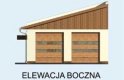 Projekt garażu G161 garaż czterostanowiskowy - elewacja 4