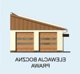 Elewacja projektu G161 garaż czterostanowiskowy - 4 - wersja lustrzana