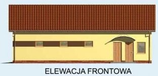 Elewacja projektu G162 garaż czterostanowiskowy z pomieszczeniami gospodarczymi - 1