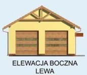 Elewacja projektu G162 garaż czterostanowiskowy z pomieszczeniami gospodarczymi - 4