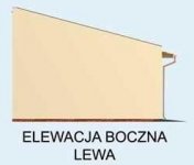Elewacja projektu G160 garaż trzystanowiskowy z pomieszczeniami gospodarczymi - 2