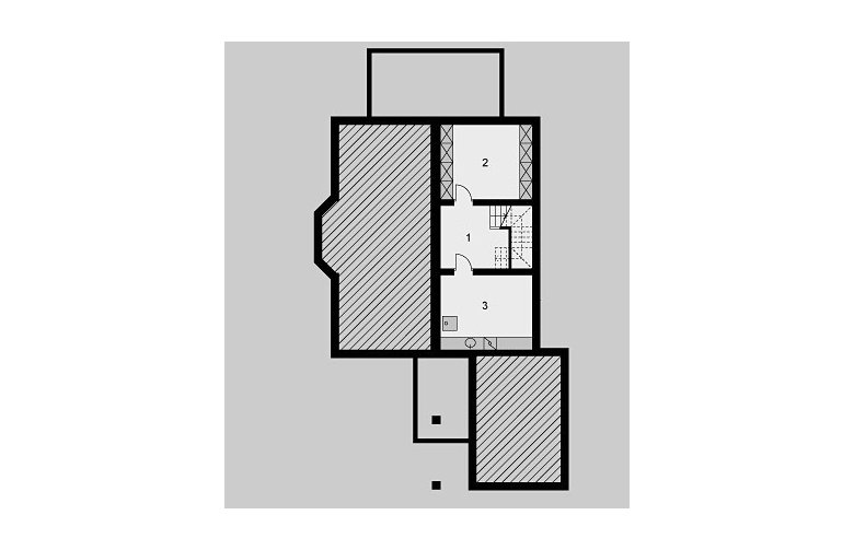 Projekt domu wolnostojącego LK&391 - piwnica