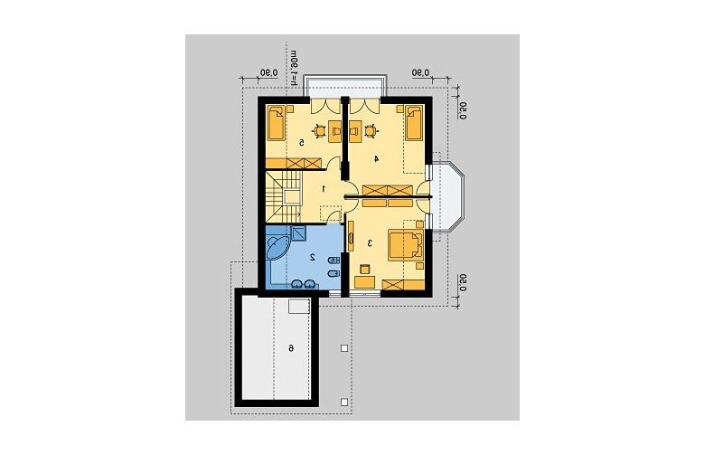 Projekt domu wolnostojącego LK&391 - poddasze