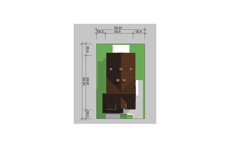 Projekt domu wolnostojącego LK&405 - Usytuowanie - wersja lustrzana
