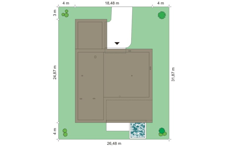 Projekt domu z poddaszem Villa Nova (272) - Usytuowanie