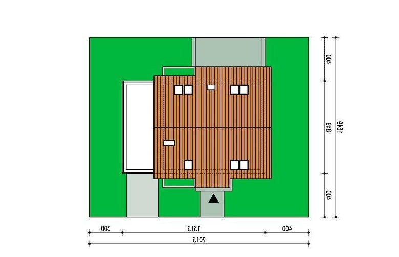 Projekt domu wolnostojącego Mona wer. B - Usytuowanie - wersja lustrzana