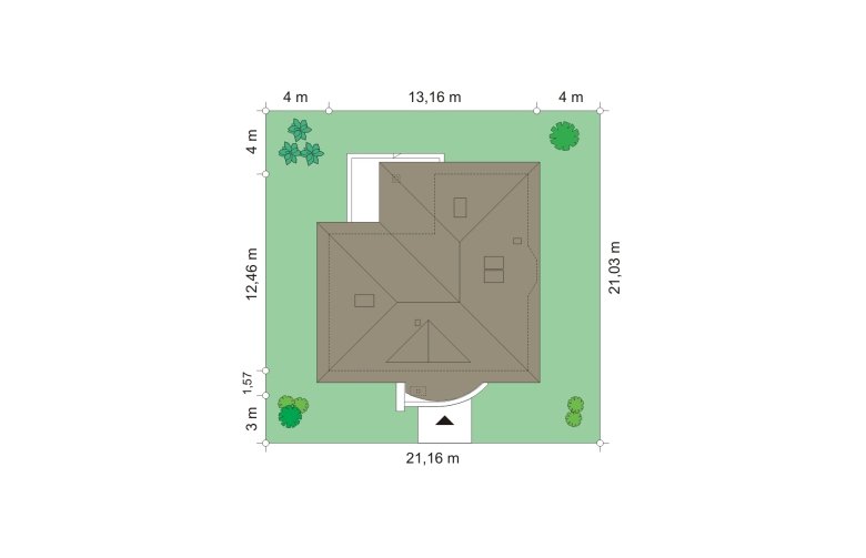 Projekt domu dwurodzinnego Bukszpan (253) - Usytuowanie