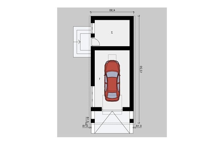 Projekt domu energooszczędnego G1 - parter