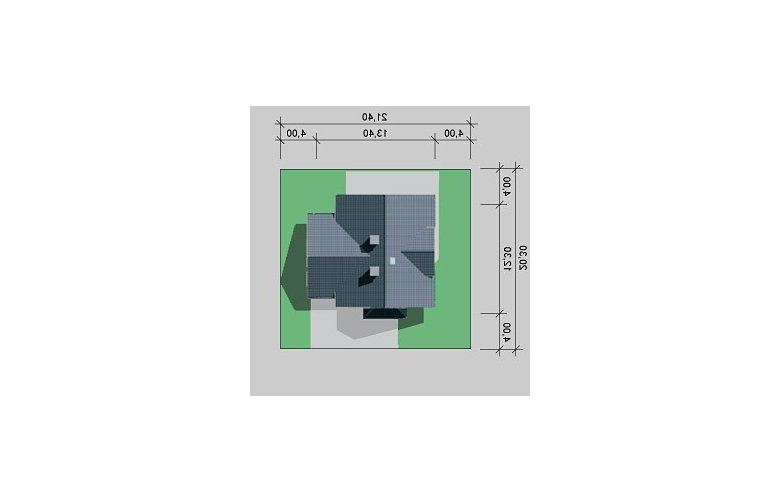 Projekt domu wolnostojącego LK&286 - Usytuowanie - wersja lustrzana