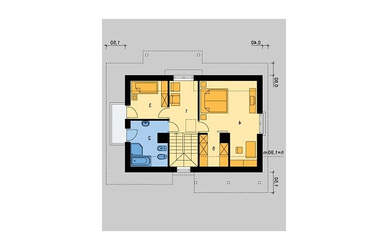 Projekt domu wolnostojącego LK&288 - poddasze