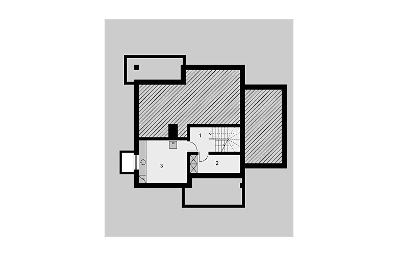 Projekt domu wolnostojącego LK&302 - piwnica