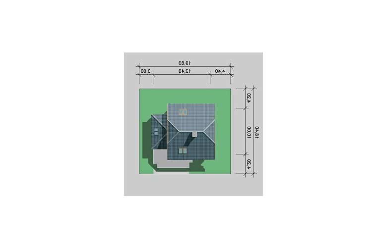 Projekt domu wolnostojącego LK&302 - Usytuowanie - wersja lustrzana