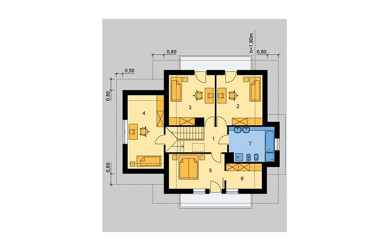 Projekt domu wolnostojącego LK&297 - poddasze